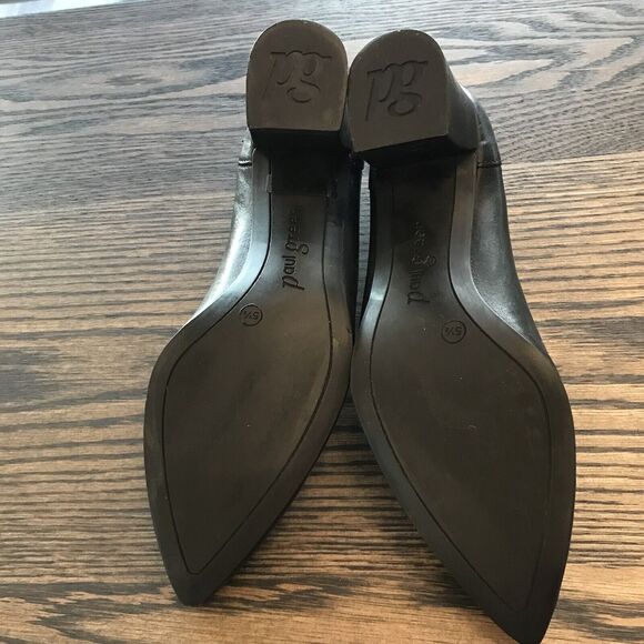 Paul Green Kami Black Soft Leather Block Mid Heel Pointed Toe UK 5.5 US 8 - Picture 10 of 16